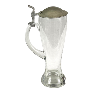 Vintage Zinn German Glass Stein