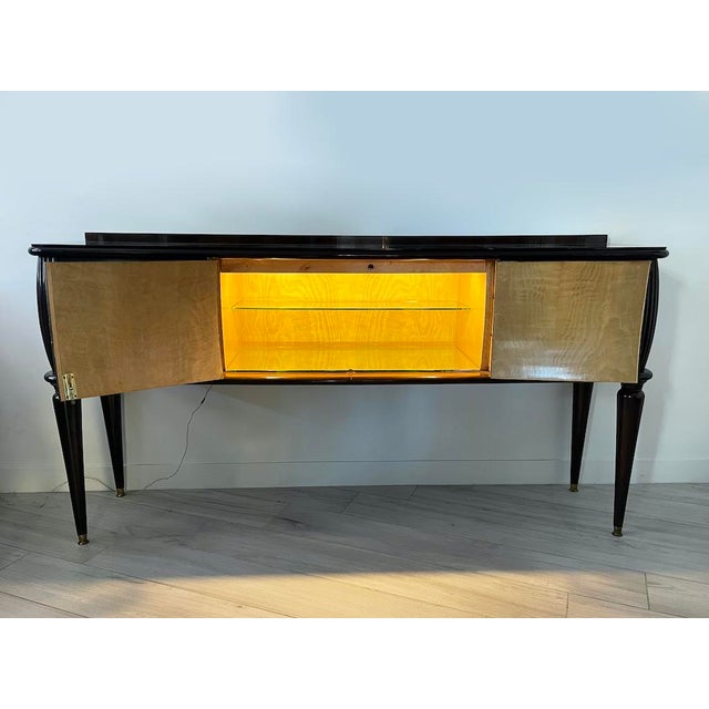 Black Vintage Bar Cabinet, 1950s For Sale - Image 8 of 17