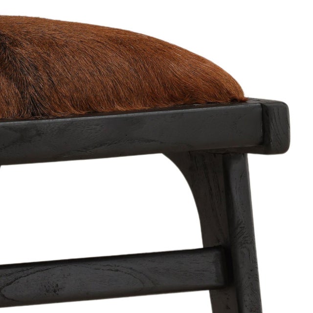 Rustic Modern Chestnut Hide Dining Chair For Sale In Los Angeles - Image 6 of 6