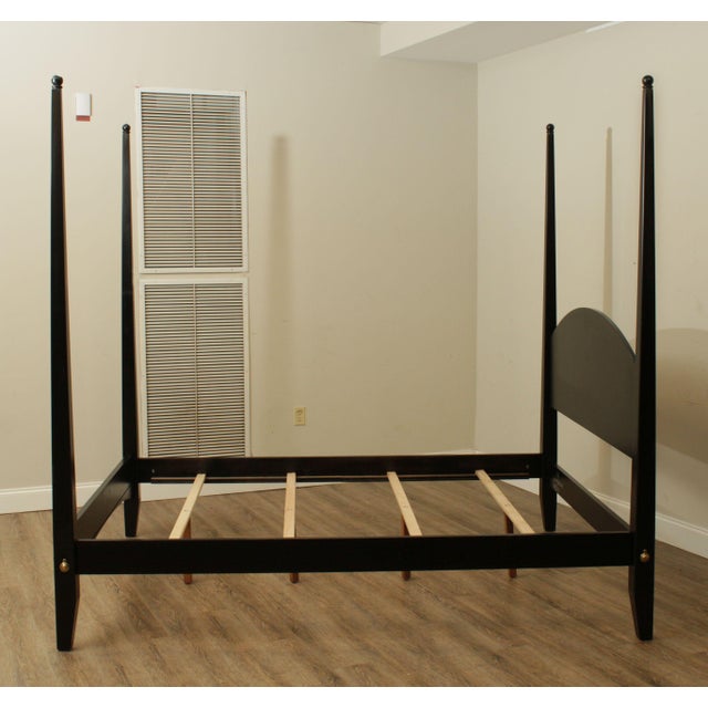 Ethan Allen American Impressions Black Painted Queen Poster Bed Chairish