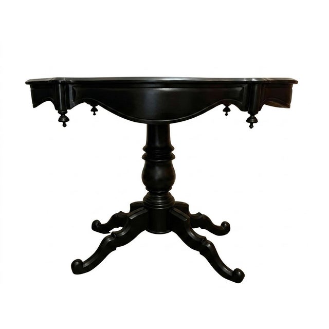 Black Lacquered Guitar Table, 1890s For Sale - Image 4 of 5