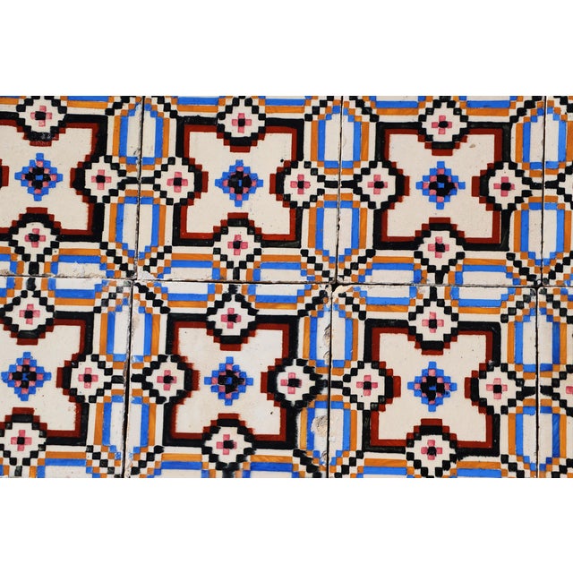 Art Nouveau / Early Art Deco Design Set of 33 Portuguese Geometric Tiles Multicolor c.1900s For Sale - Image 14 of 18