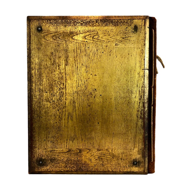 On offer is an antique portfolio document folder, a classic example of late 19th to early 20th-century European revivalist...
