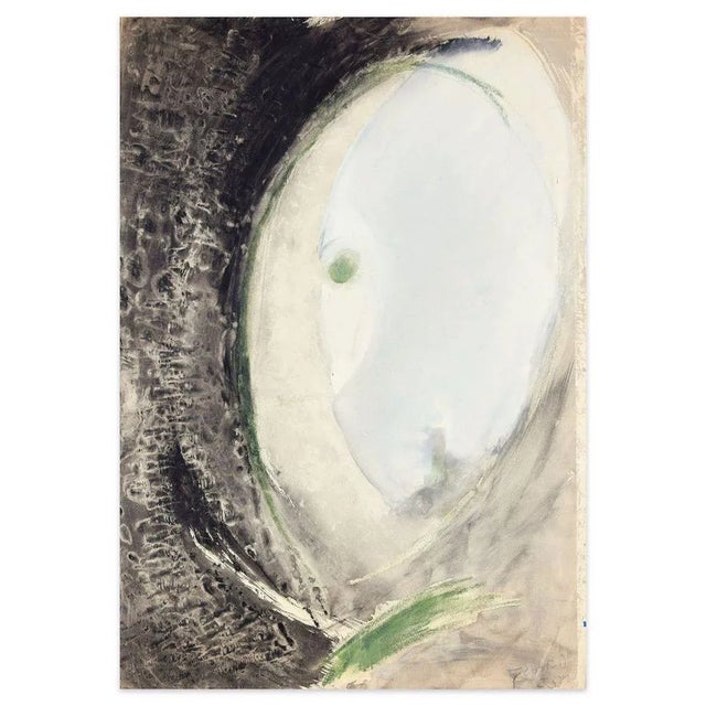 Mystic Ovals is a wonderful colored original mixed media painting (China ink, charcoal, watercolor) on paper, realized by...