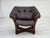 Textile Scandinavian Lounge Chair in Furniture Leather and Oak, 1970s For Sale - Image 7 of 18