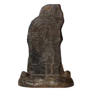 Antique Runestone Desk Ornament in Cast Iron, 1894 For Sale