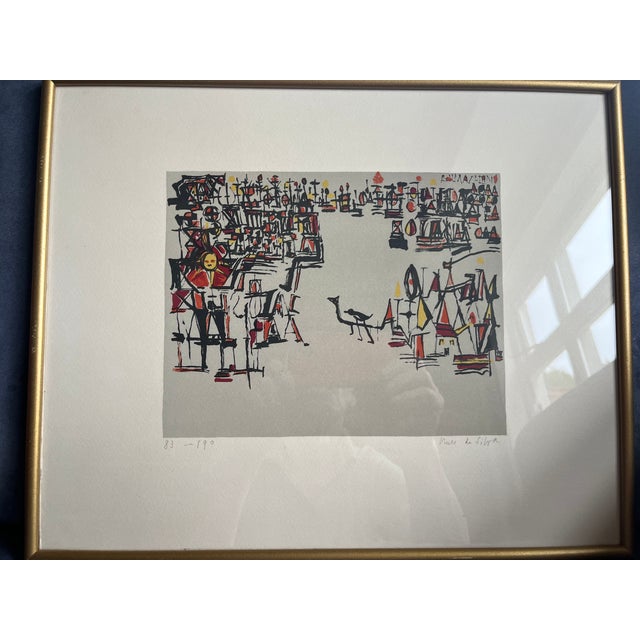 Mid-Century Modern Maria Helena Vieira Da Silva, Carnival, 1978, Lithograph, Framed For Sale - Image 3 of 4