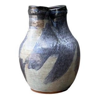 Vintage Double Neck Ceramic Vase For Sale