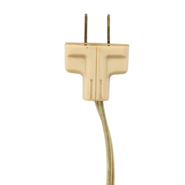 Cream Tall Mid-Century Ivory Ceramic Lamp Attributed to Marcello Fantoni For Sale - Image 8 of 8