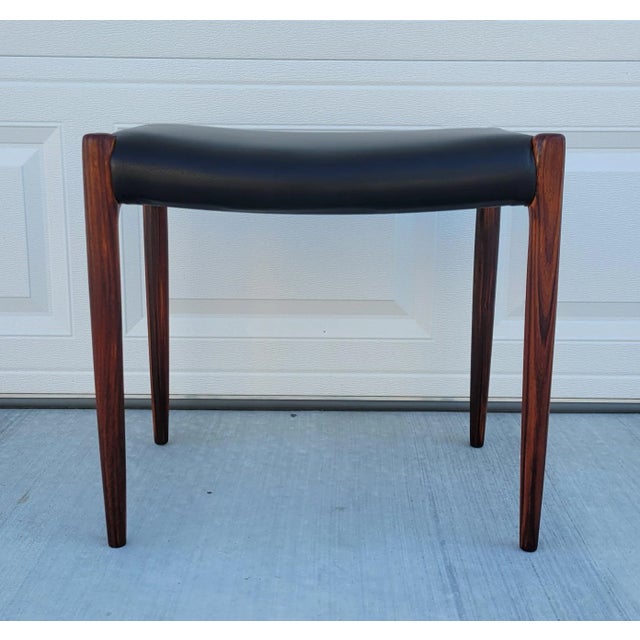 Black Mid 20th Century Rosewood j.l. Moller Stool For Sale - Image 8 of 12