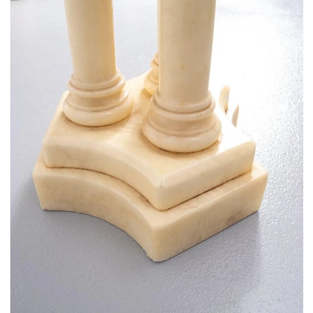 Stone Italian Alabaster Pedestal, 1960s For Sale - Image 7 of 10