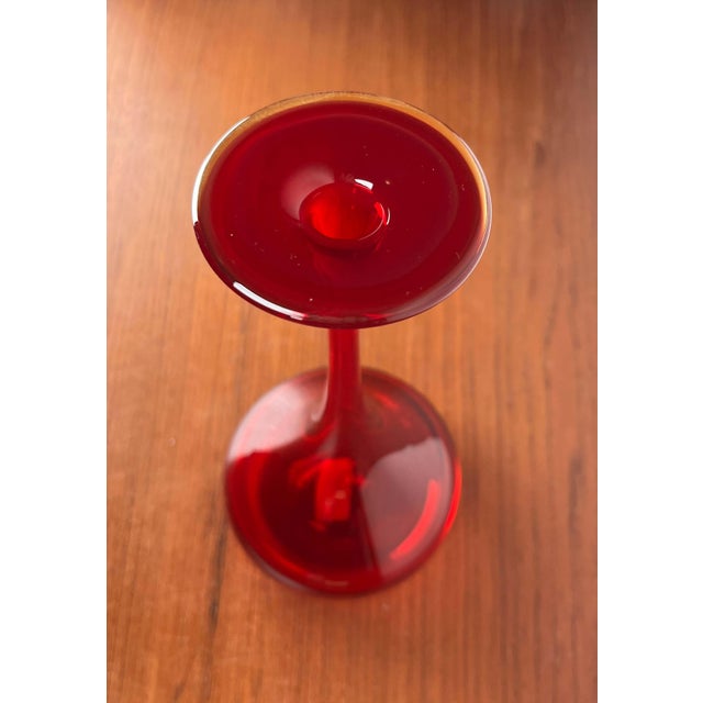Vintage German Red Glass Solifleur Vase by Cari Zalloni for WMF, 1970s For Sale - Image 11 of 16