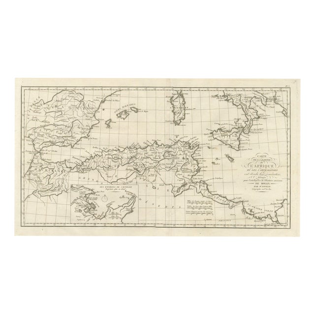 Carthaginian North Africa with Inset of the Environs of Carthage, 1818 For Sale