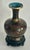 Vintage Cloisonné Vase Earth Tones With Carved Wooden Base For Sale - Image 10 of 16