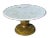 Labarge 1960s Conmar Italian Hollywood Regency Coffee Table With Carrara Marble Top | Hand-Carved Giltwood Acanthus Pedestal | Made in Italy For Sale - Image 4 of 15