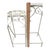Pair of Vintage Indoor/Outdoor Hollywood Regency Graduated Metal Plant Stands, Distressed Ivory Scrollwork For Sale In Indianapolis - Image 6 of 10