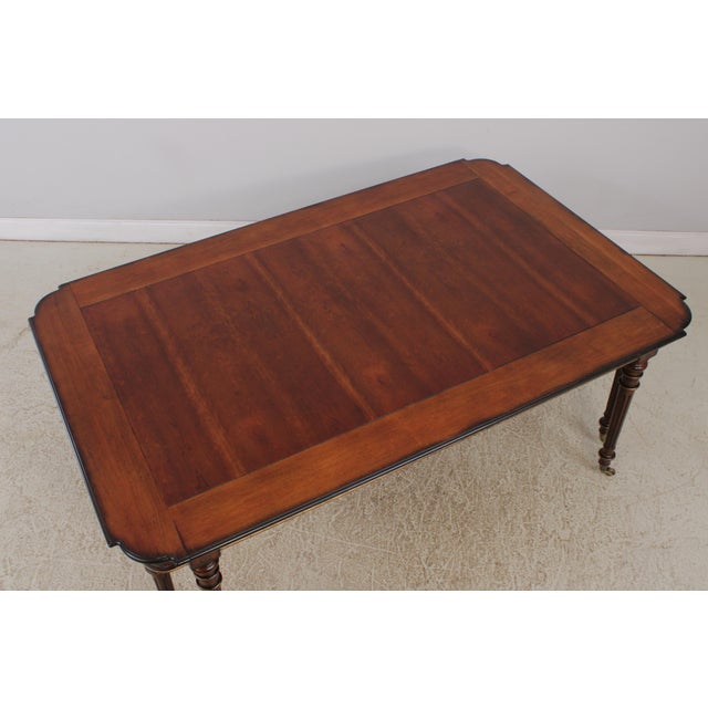 Traditional Hickory White Mahogany 8 Leg Dining Table For Sale - Image 3 of 15