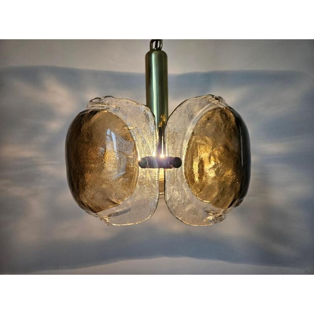 Mid-Century Modern Pendant Light in Murano Mazzega Glass from Kaiser Leuchte, Germany, 1970s For Sale - Image 6 of 13