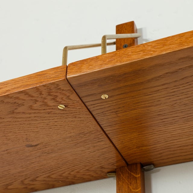 Brown Scandinavian Oak Wall Unit in the style of Poul Cadovius, 1970s For Sale - Image 8 of 11