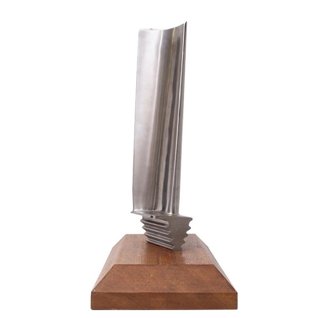 Jet Engine on a Thick Oak Stand, 1980s For Sale - Image 11 of 11