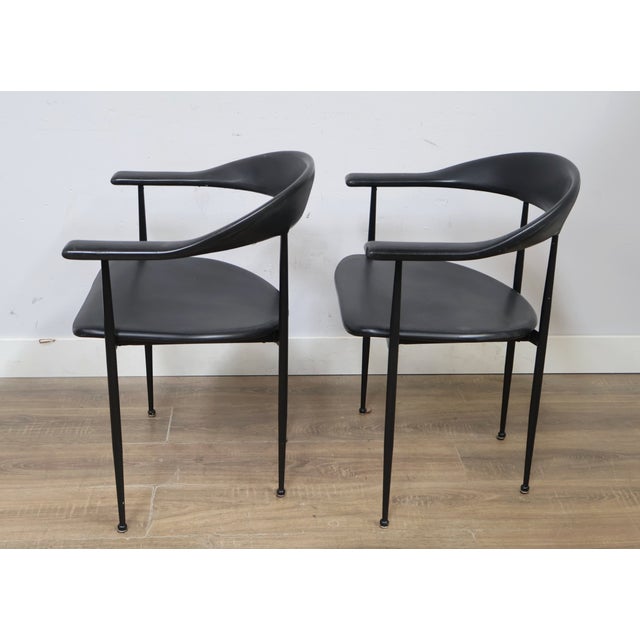 Metal P40 Armchairs by Giancarlo Vegni & Gianfranco Gualtierotti for Fasem, Italy, 1980s, Set of 2 For Sale - Image 7 of 10