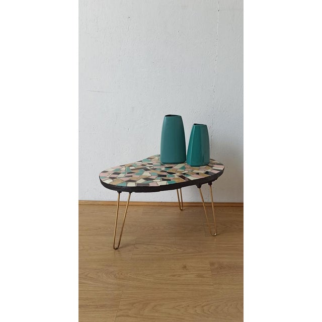 Metal Unusual Coffee Table on Three Legs., 1960s For Sale - Image 7 of 15