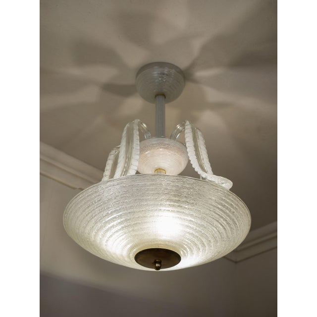 1930s Vintage Art Deco Murano Glass Light from Seguso Vetri Darte, 1930s For Sale - Image 5 of 11