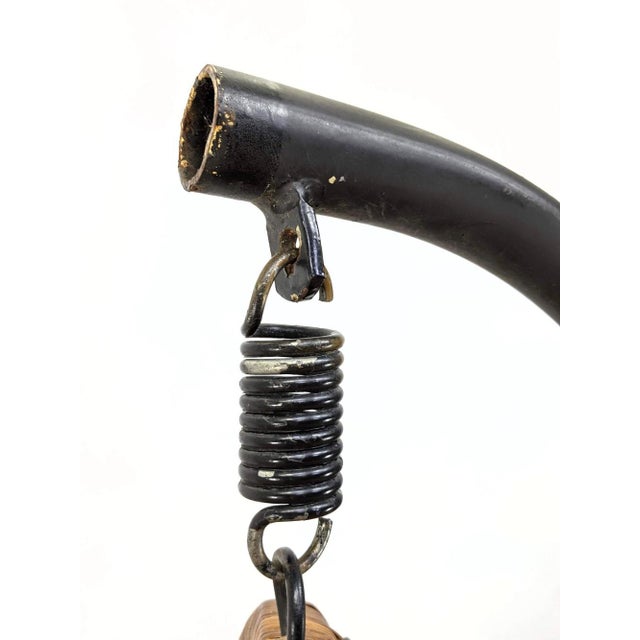 Vintage Hanging Rattan Egg Chair and Stand For Sale In Miami - Image 6 of 8