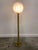 Large Italian Brass Floor Lamp with Swirled Murano Glass Globe, 1970s For Sale - Image 6 of 13