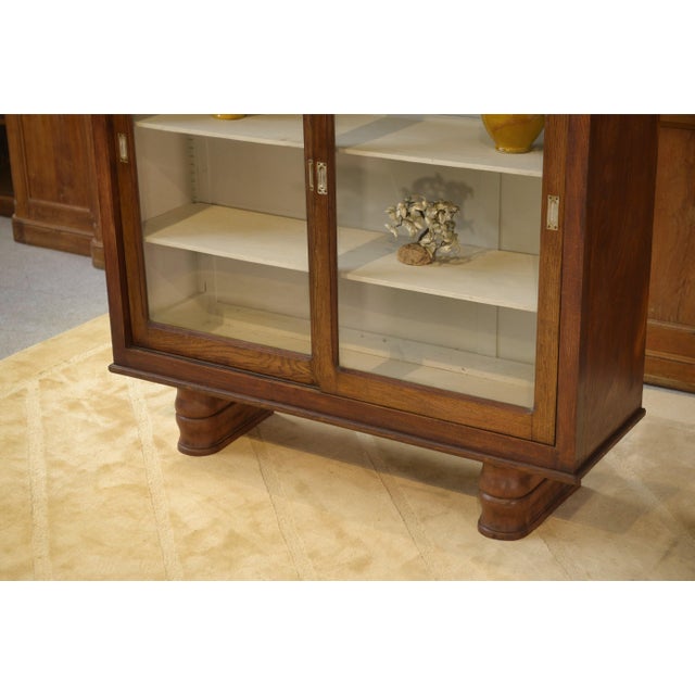 Oak Display Cabinet, 1940s For Sale - Image 10 of 11