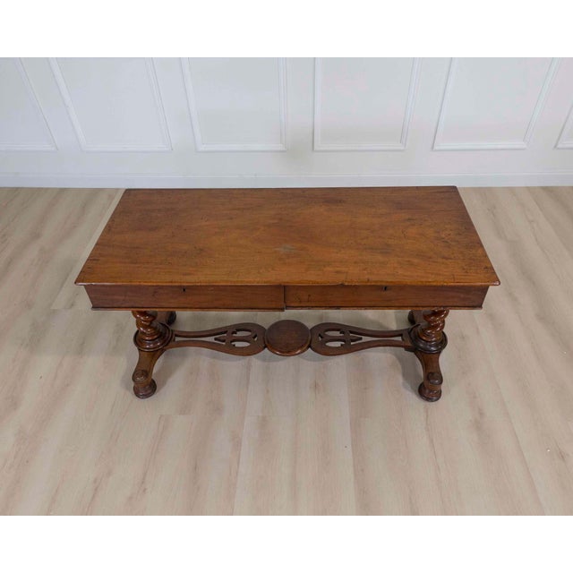 19th Century Victorian Barley Twist Writing Table For Sale - Image 4 of 11