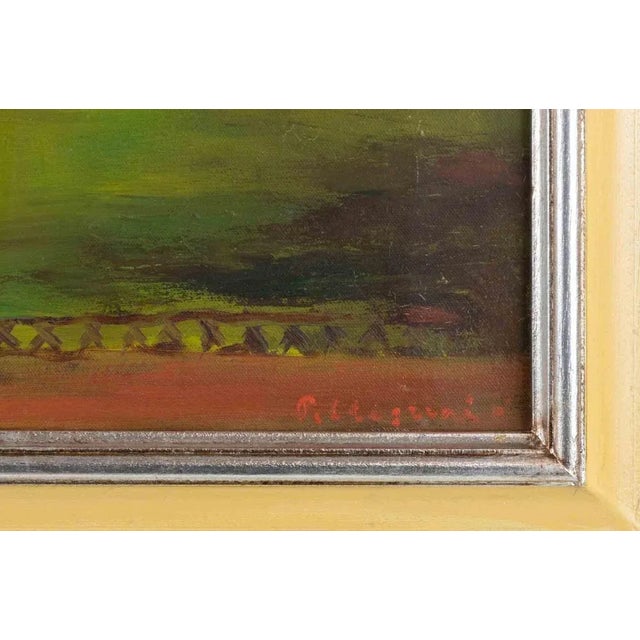 Modern Sirio Pellegrini, Villa, Oil Painting, 1960s For Sale - Image 3 of 5