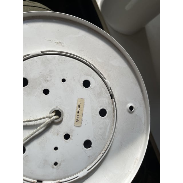 White Minimalist Pipe Flush Mounts by Friis & Moltke for Lampas, 1970s, Set of 3 For Sale - Image 9 of 10