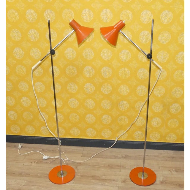 Orange Orange Floor Lamps by Richard Essig, 1970s, Set of 2 For Sale - Image 8 of 13