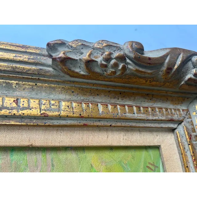 Girair Poladian Signed 1994 Landscape Oil Painting in Ornate Gilt Frame 1994 For Sale - Image 12 of 14