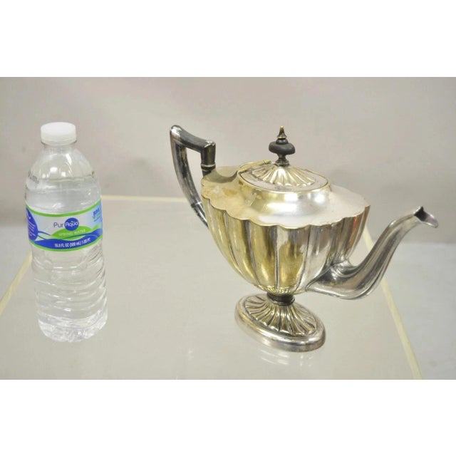 Antique Victorian L.B.S. Co England Silver Plated "PMP" Monogram Tea Pot. Item features "PMP" Monogram, cross, crown,...