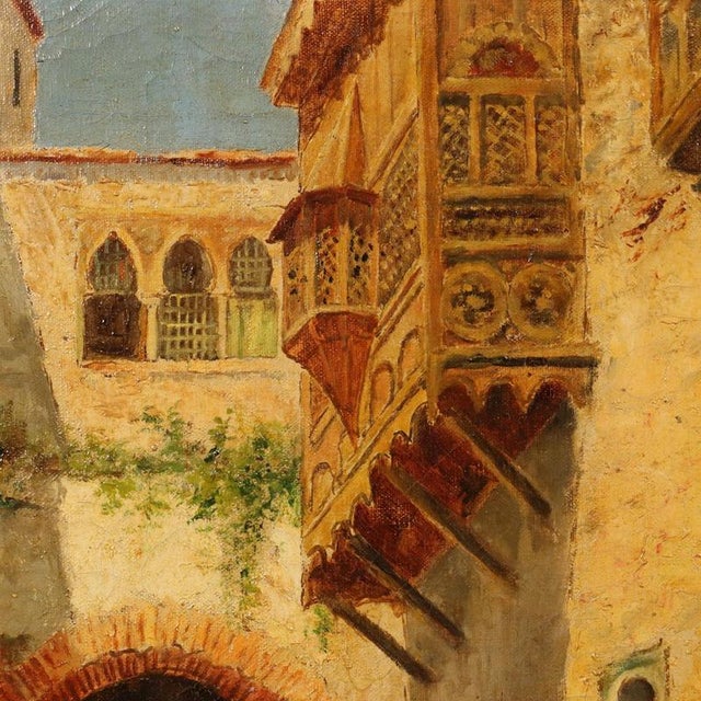 Orange Unknown, The Sale of Fruit, Oil on Canvas, Framed For Sale - Image 8 of 13