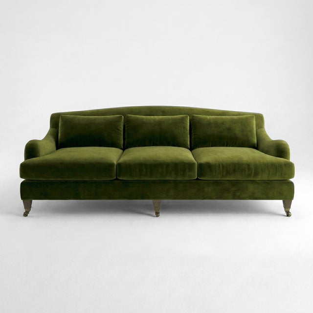 Sophie Conran Felix 4 Seater Sofa in Moss Velvet For Sale In Charlotte - Image 6 of 6