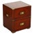 Military Campaign 2-Drawer Nightstand from Kennedy / Harrods For Sale - Image 9 of 9