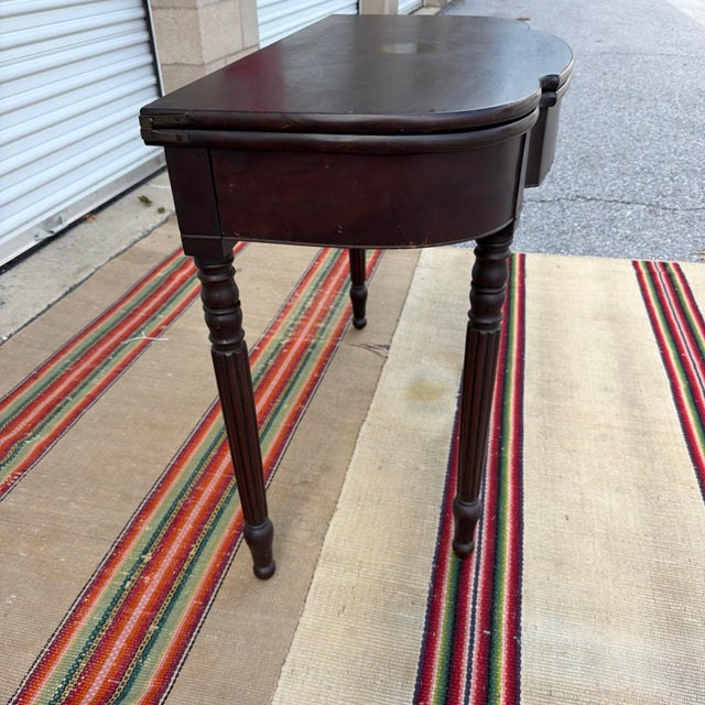 Early 19th Century Antique Sheraton Mahogany Flip-Top Games Table, Baltimore, Circa 1810s For Sale - Image 5 of 18