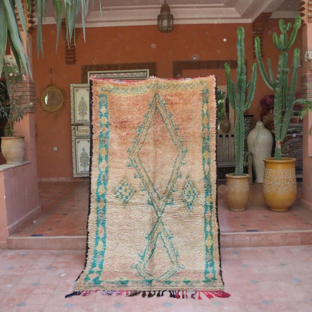 1980s Moroccan Ait Bou Sbaa Vintage Rug 5x8 Ft For Sale - Image 5 of 12