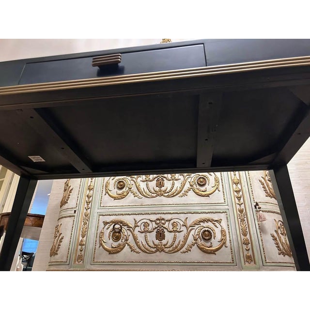 Kallista Blue Writing Desk by Currey & Company For Sale In Baltimore - Image 6 of 10