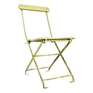 English Green Pavilion Folding Chair, 1950s For Sale