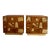 1980s Schumacher Italian Wood Dressers with Brass Accents - A Pair For Sale