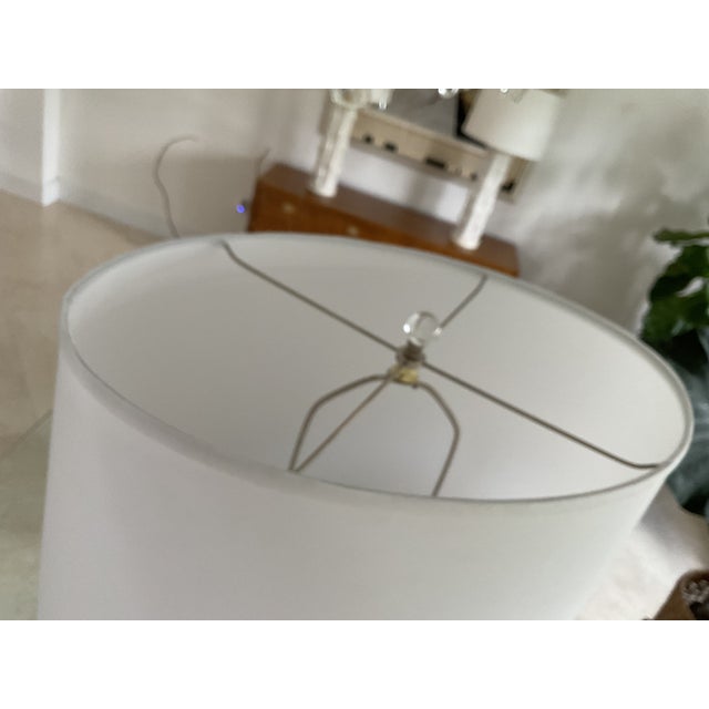 Art Deco 1980s Art Deco Revival, Van Teal Table Lamp, Black Ceramic Glase, Lucite Base. Euc. For Sale - Image 3 of 17