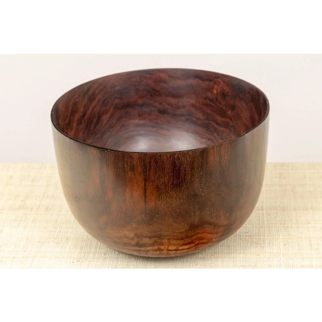 Mid Century Figured Walnut Bowl For Sale - Image 4 of 10