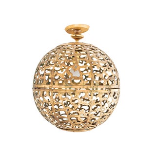 Brass Regency Light Fixture For Sale