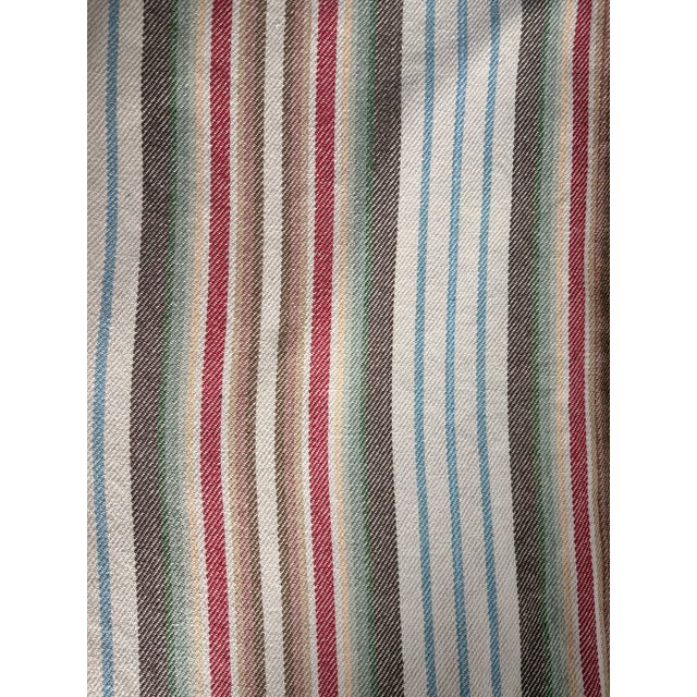 Traditional Pine Cone Hill Fine Linens Multicolor Striped Cotton Coverlet, Full/Queen For Sale - Image 3 of 3
