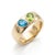 Make a bold, contemporary statement with this beautifully crafted Two-Stone Pear Cut Gemstone Ring. Designed in a modern,...