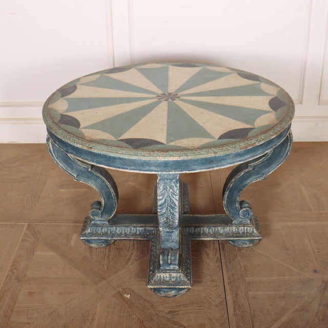 Brown English Decorated Lamp Table, 1890s For Sale - Image 8 of 16